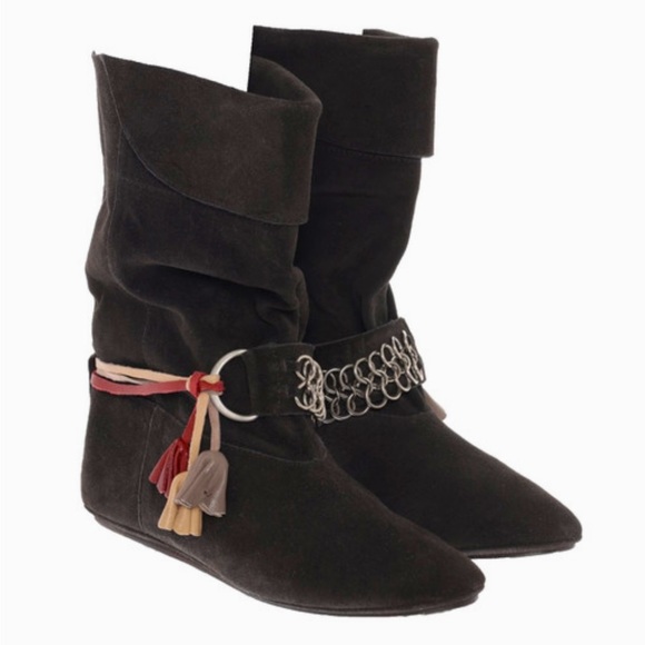Isabel Marant Pour H&M
Ankle boots suede grey/black chain detail size 37 - Picture 1 of 11